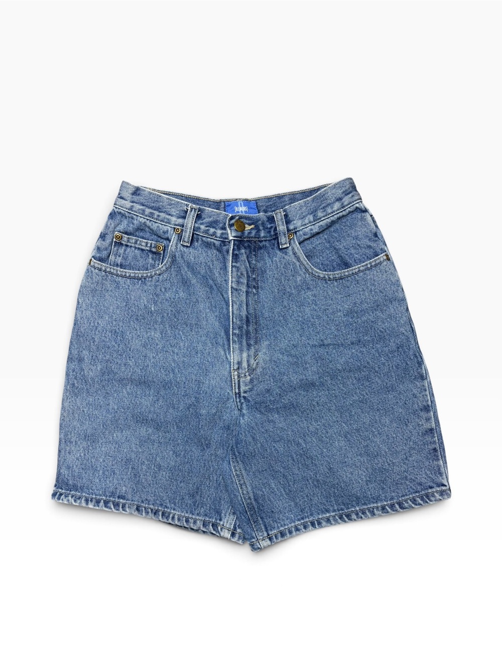 VTG Y2K BE Blues Denim High Rise Shorts 6.5” inseam retro mom style cute